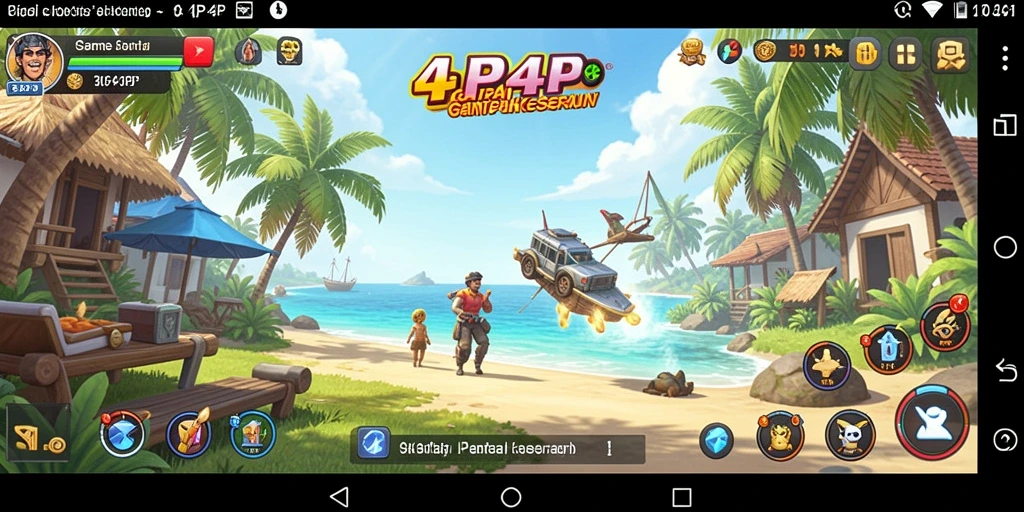 Tampilan utama 4P4P dengan aksi gameplay yang seru dan menyenangkan.