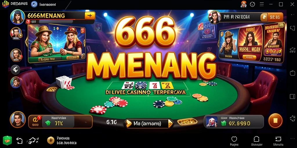 Screenshot utama 666MENANG menampilkan gameplay Live Casino yang mendebarkan.
