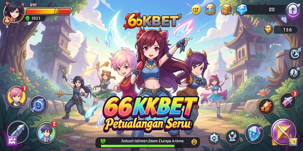 Screenshot utama 66KBET menampilkan karakter anime dan gameplay yang menarik.
