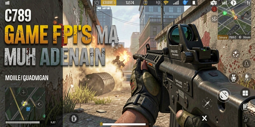 Screenshot gameplay C789 menampilkan aksi tembak-menembak yang menegangkan.