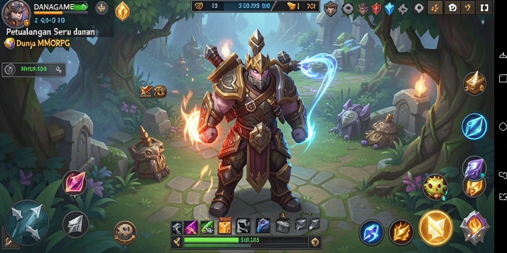 Tampilan gameplay DANAGAME yang menawan dalam petualangan MMORPG.