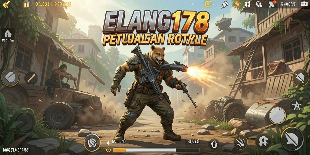 Tampilan gameplay menegangkan di medan pertempuran Battle Royale.