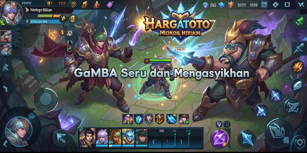 Screenshot gameplay HARGATOTO menampilkan aksi seru di arena pertempuran.