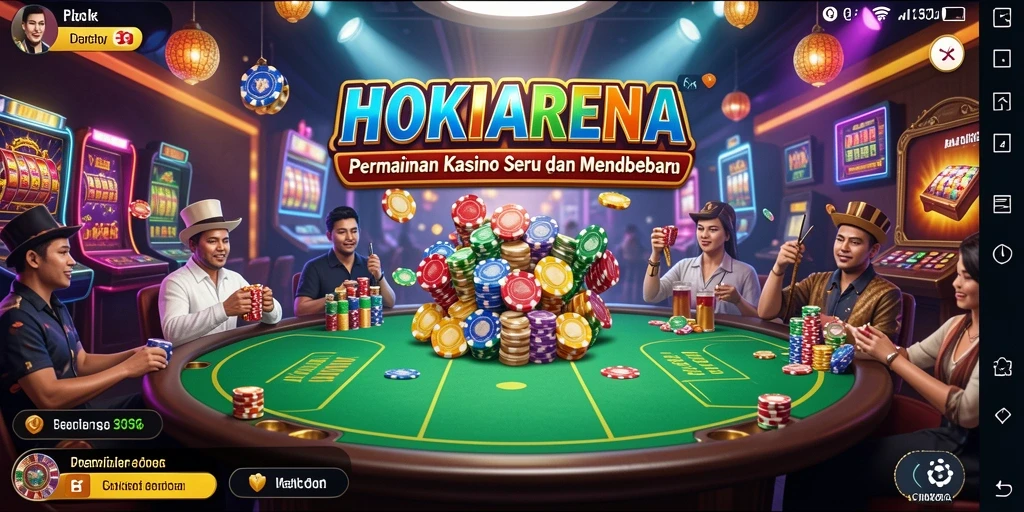 Tampilan gameplay menarik dan mengasyikkan dalam HOKIARENA.