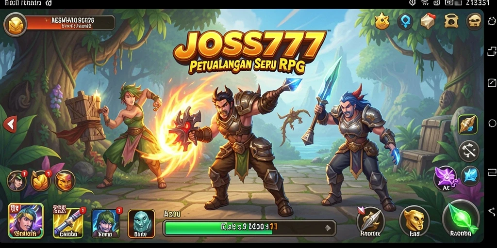 Tampilan gameplay JOSS777 yang penuh petualangan RPG.