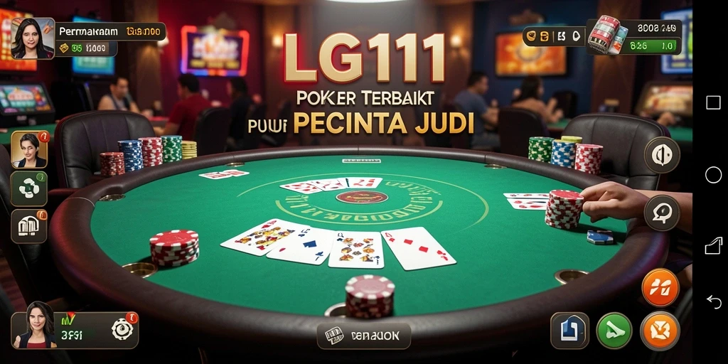 Screenshot utama LG111 menampilkan gameplay menarik Poker.