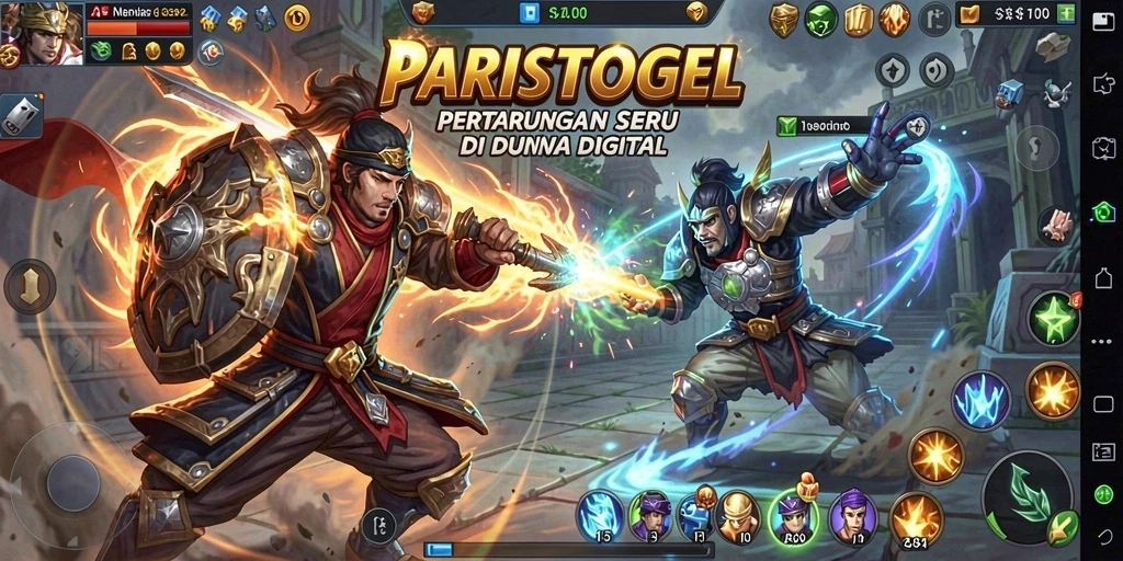 Tangkapan layar PARISTOGEL menampilkan aksi pertarungan yang mendebarkan.
