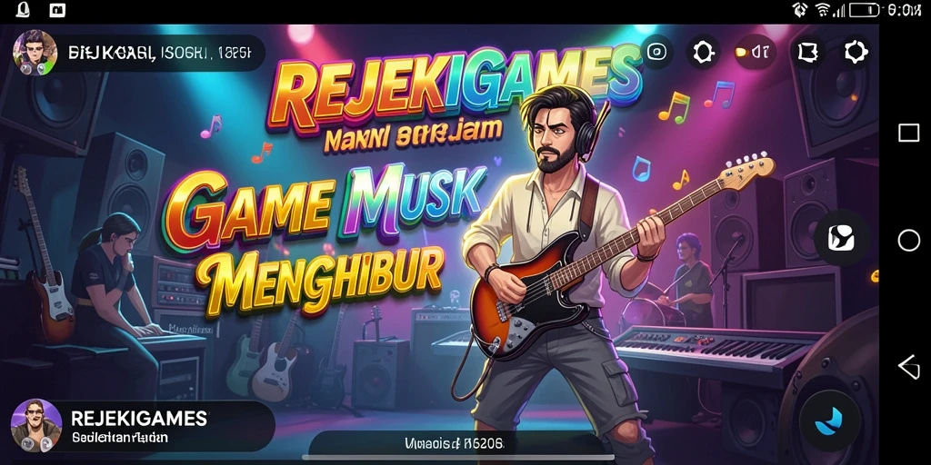 Tampilan screenshot REJEKIGAMES dengan gameplay musik yang seru.
