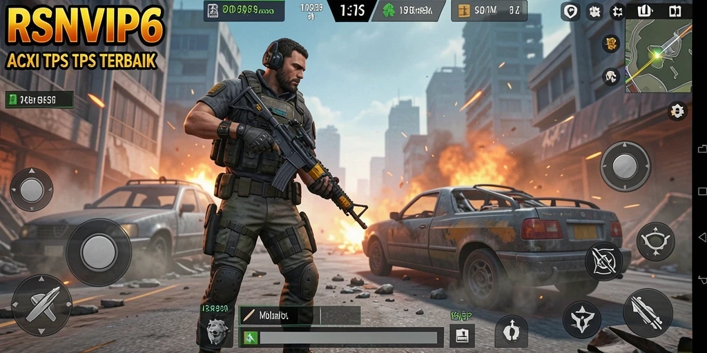 Tangkapan layar gameplay RSNVIP6 menunjukkan aksi mendebarkan di medan tempur.