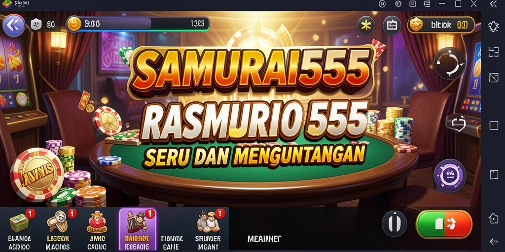Screenshot gameplay Kasino SAMURAI555 menampilkan keseruan permainan.
