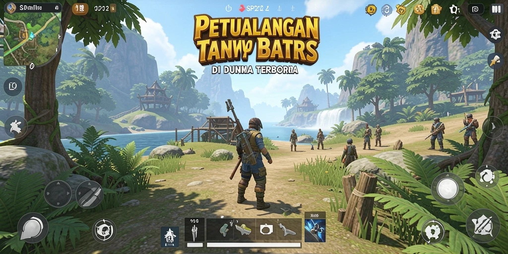 Screenshot gameplay SP212 yang menunjukkan dunia terbuka yang luas dan penuh petualangan.