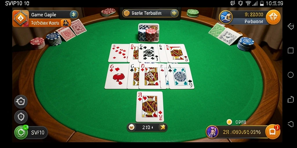 Tampilan gameplay seru SVIP10 dalam permainan Gaple.
