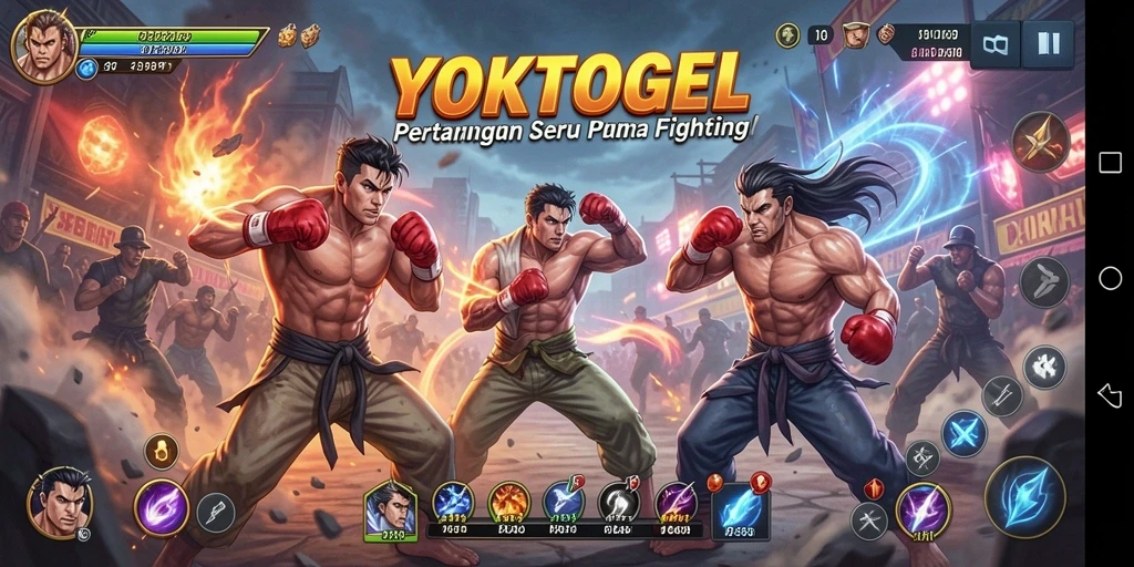 Screenshot utama YOKTOGEL menampilkan pertarungan epik antar karakter yang mendebarkan.